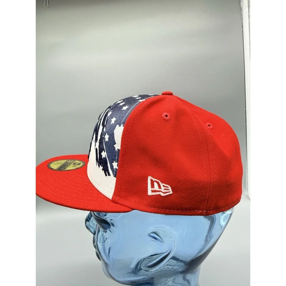 New Era 59Fifty Chicago White Sox 4th Of July Red/Blue Fitted Hat Size 7 1/4 NEW